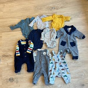 Lot of newborn baby boy clothes